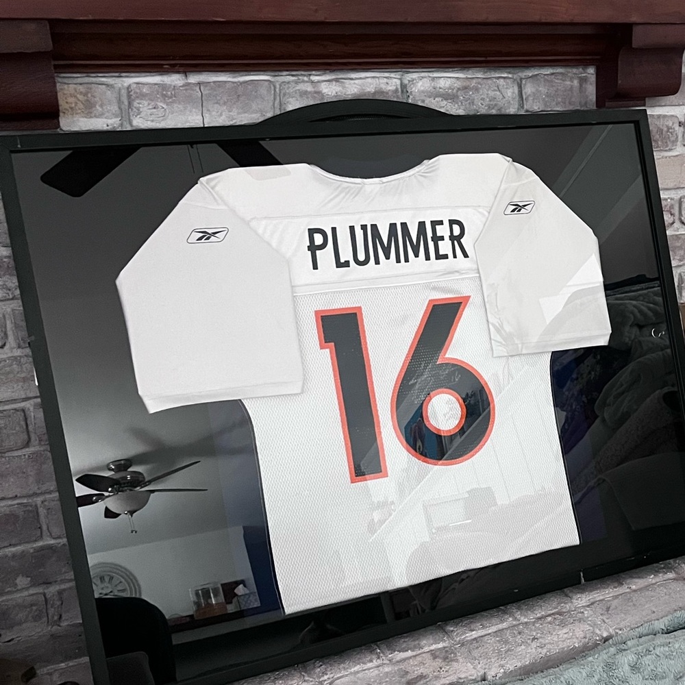 Signed Plummer jersey framed